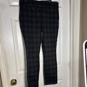 Hilary Radley Black Plaid Trousers
